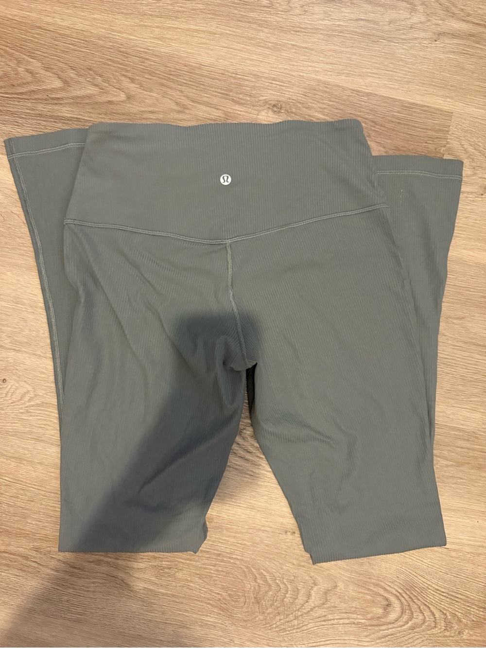 lululemon Athletica Ribbed Mini Flare  Leggings — Grey